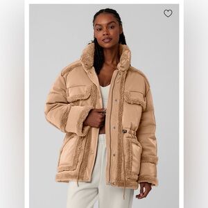 ALO- ICE BREAKER PUFFER JACKET— TOASTED ALMOND- SIZE SMALL